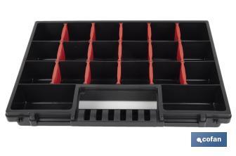 Estojo organizador de ferramentas com compartimentos para peças pequenas | Disponível em três tamanhos diferentes - Cofan