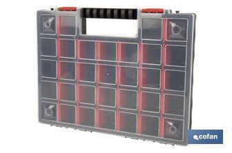 Estojo organizador de ferramentas com compartimentos para peças pequenas | Disponível em três tamanhos diferentes - Cofan