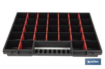Estojo organizador de ferramentas com compartimentos para peças pequenas | Disponível em três tamanhos diferentes - Cofan