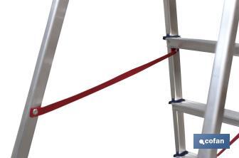 Scala di alluminio per uso domestico da 2 a 8 gradini | Dimensioni: da 0,41 a 2,41 metri di altezza | Normativa EN 131 - Cofan