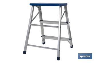 3-Step folding step stool | Material: aluminium | Maximum load: 150 kilos - Cofan