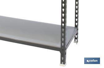 Steel shelving unit | Anthracite | Available with 5 tiers | Galvanised steel | Size: 1,800 X 900 X 400MM - Cofan