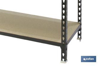 Steel shelving unit | Anthracite | Available with 5 wooden tiers | Size: 1,800 X 900 X 400MM - Cofan