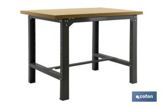 Table de travail en acier | Résistante et polyvalent | Couleur anthracite | Disponible en plusieurs dimensions - Cofan