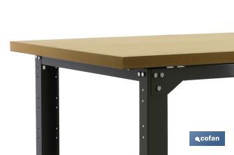 Table de travail en acier | Résistante et polyvalent | Couleur anthracite | Disponible en plusieurs dimensions - Cofan