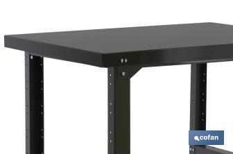 Table de travail en acier | Convient pour atelier et garage | Couleur anthracite | Dimensions : 120 x 73 cm - Cofan