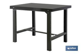 Table de travail en acier | Convient pour atelier et garage | Couleur anthracite | Dimensions : 120 x 73 cm - Cofan