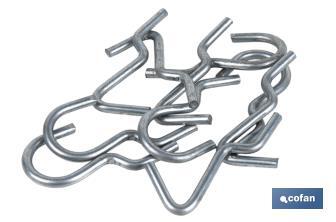 Set of 10 single pegboard hooks | Suitable for perforate tool panels | Available in various sizes | Material: Zinc-plated steel - Cofan