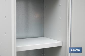 Cleaning cupboard | Multipurpose storage closet with 1 door and 4 shelves | Material: steel | Sizes: 180 x 40 x 40cm - Cofan