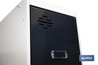 Additional single-door locker | Steel | Colour: grey | Size: 180 x 30 x 50cm - Cofan