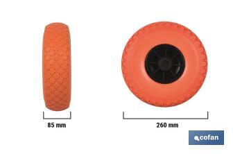 Ruota per carrello da magazzino | Con cuscinetto | Realizzata con cerchione in ABS antiforatura - Cofan