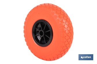 Rueda para carretilla de almacén | Sin rodamiento | Fabricada con llanta de ABS impinchable - Cofan