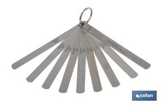 Feeler gauge 8 blades | Gap measuring tool | Available thicknesses from 0.002 to 0.020mm - Cofan