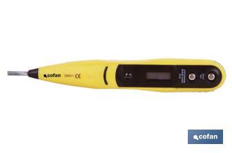 Digital voltage tester | 0-220 AC/DC | Size: 140mm - Cofan
