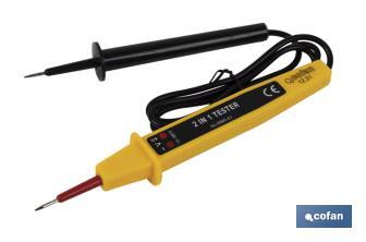 Electronic voltage and continuity tester | Voltage tester 2 in 1 | 3-400V - Cofan