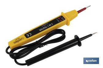 Electronic voltage and continuity tester | Voltage tester 2 in 1 | 3-400V - Cofan