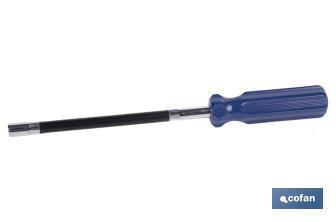Destornillador flexible para abrazaderas SW 7 | Medidas 28 x 3 cm | Material Hierro WRH62A - Cofan