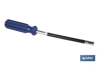 Destornillador flexible para abrazaderas SW 7 | Medidas 28 x 3 cm | Material Hierro WRH62A - Cofan