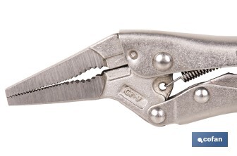 Long vice grips | With wire cutter | Length: 6.5" 8.5" - Cofan