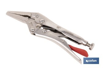 Long vice grips | With wire cutter | Length: 6.5" 8.5" - Cofan