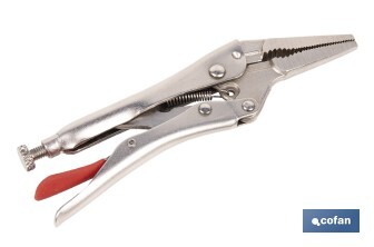 Long vice grips | With wire cutter | Length: 6.5" 8.5" - Cofan