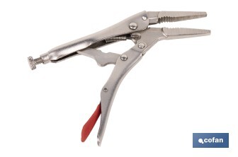 Long vice grips | With wire cutter | Length: 6.5" 8.5" - Cofan