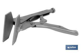 Locking pliers with jaws | Suitable for sheet metal plate | Length: from 8" to 11" - Cofan