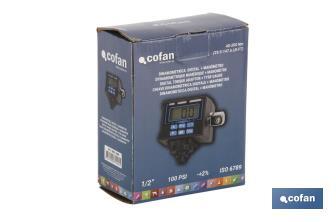 Dinamométrica digital 1/2" | Con rango de 40 a 200Nm |  Incluye manómetro para presión de ruedas - Cofan