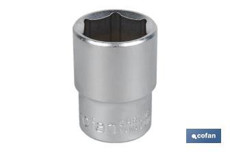 Llave de vaso métrico 3/8" | 6 caras hexagonal | Medidas desde 8 hasta 22 mm - Cofan