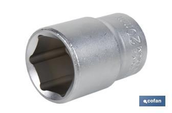 1/2" Drive socket | 6-point socket head | Size from 8 to 32mm - Cofan