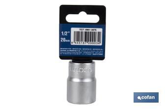 1/2" Drive socket | 6-point socket head | Size from 8 to 32mm - Cofan