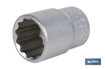 1/2" Drive socket | Bi-hexagonal socket head | Size from 8 to 32mm - Cofan