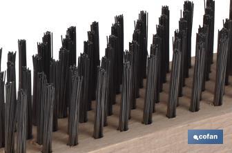 Wire brush for welding | Available in various rows | Steel with wooden handle - Cofan