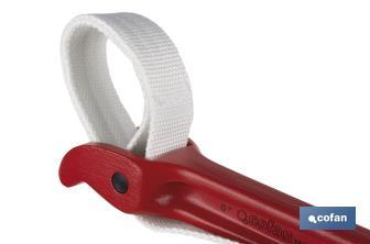 Strap wrench | Nylon | Available diameter between 3" and 8" | Length: 450 or 1,000mm - Cofan