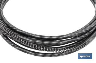 Spiral pipe cleaner | Available lengths in 3, 5 and 10m | Suitable for professional use - Cofan