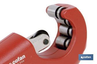 Pipe cutter with 4 rollers | Available in two diameters | Instant Change System (ICS) - Cofan