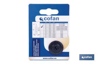 Replacement wheel blade | For pipe cutter | Diameter: 26 x 6.2mm | Ideal for plastic - Cofan