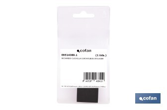 Recambio de cuchilla para tijeras cortatubos multicapa | Material: acero inoxidable | Recubrimiento PTFE | Medidas: 145 x 80 x 1 mm - Cofan