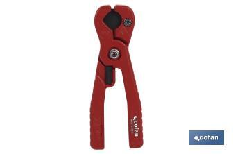 Hose cutter | Size: 14mm (9/16") | Suitable for PVC tubes, hoses and pipes - Cofan