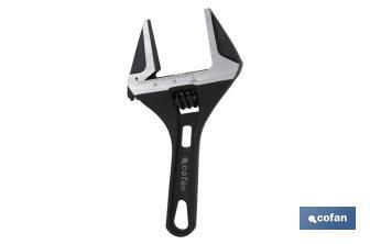 Stubby adjustable wrench | Wide jaw adjustable wrench | Available in various sizes and openings | Chrome-vanadium steel - Cofan