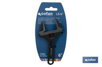 Llave Ajustable corta | Gran apertura | Varias medidas y aperturas | Fabricada en acero al cromo-vanadio - Cofan