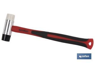 Nylon/polyurethane soft-faced hammer | Fibreglass handle | Available in various diameters - Cofan