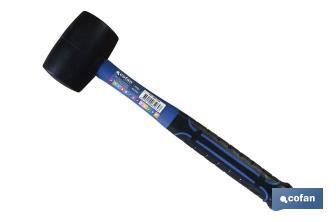 Rubber mallet | Fibreglass handle | Available in different weights | Rubber head - Cofan