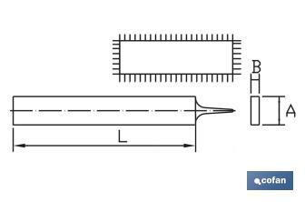 Flat parallel file | Replaceable handle | Available in different sizes and weights | Ergonomic handle - Cofan