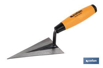 Pointing trowel | Length: 130mm | Suitable for construction industry | Rubber handle - Cofan