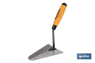 Forged round tip trowel, Catalana Model | Length: 160mm | Suitable for construction industry | Rubber handle - Cofan