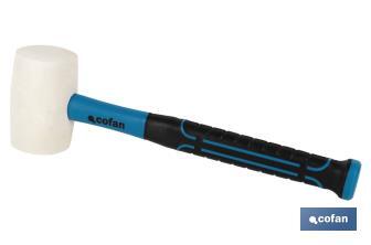 White rubber mallet | Available in three different weights | Rubber head - Cofan