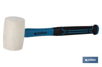 White rubber mallet | Available in three different weights | Rubber head - Cofan