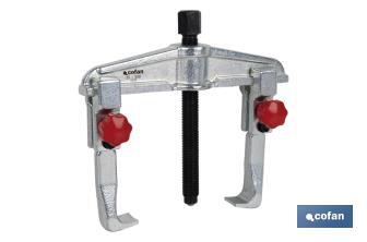 Universal sliding arm gear puller | With 2 articulated jaws | Available in various sizes - Cofan