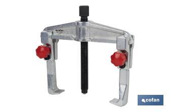 Universal sliding arm gear puller | With 2 articulated jaws | Available in various sizes - Cofan